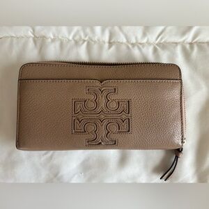 Tory Burch Tan Leather Continental Wallet